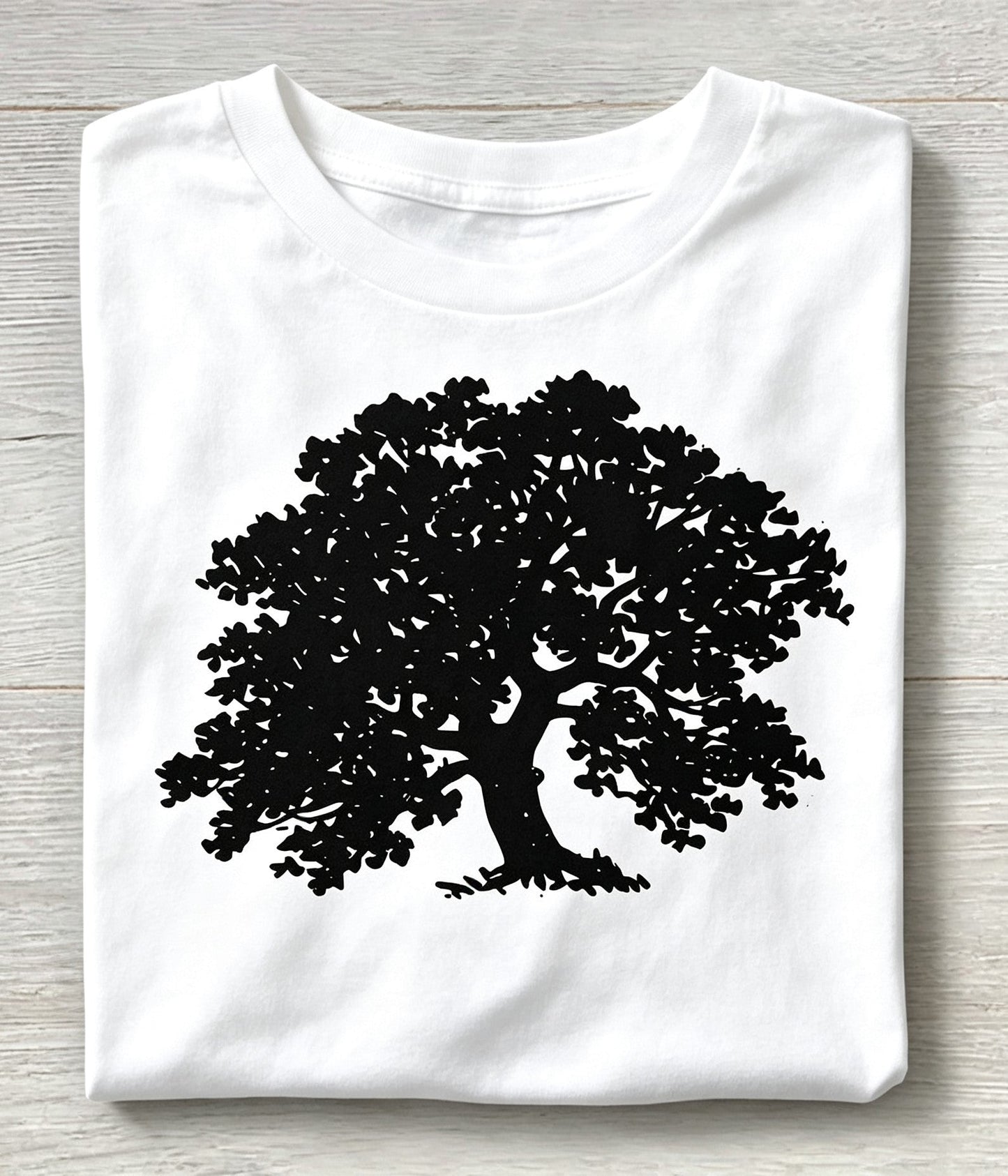 Vintage Oak Tree Silhouette Graphic Tee