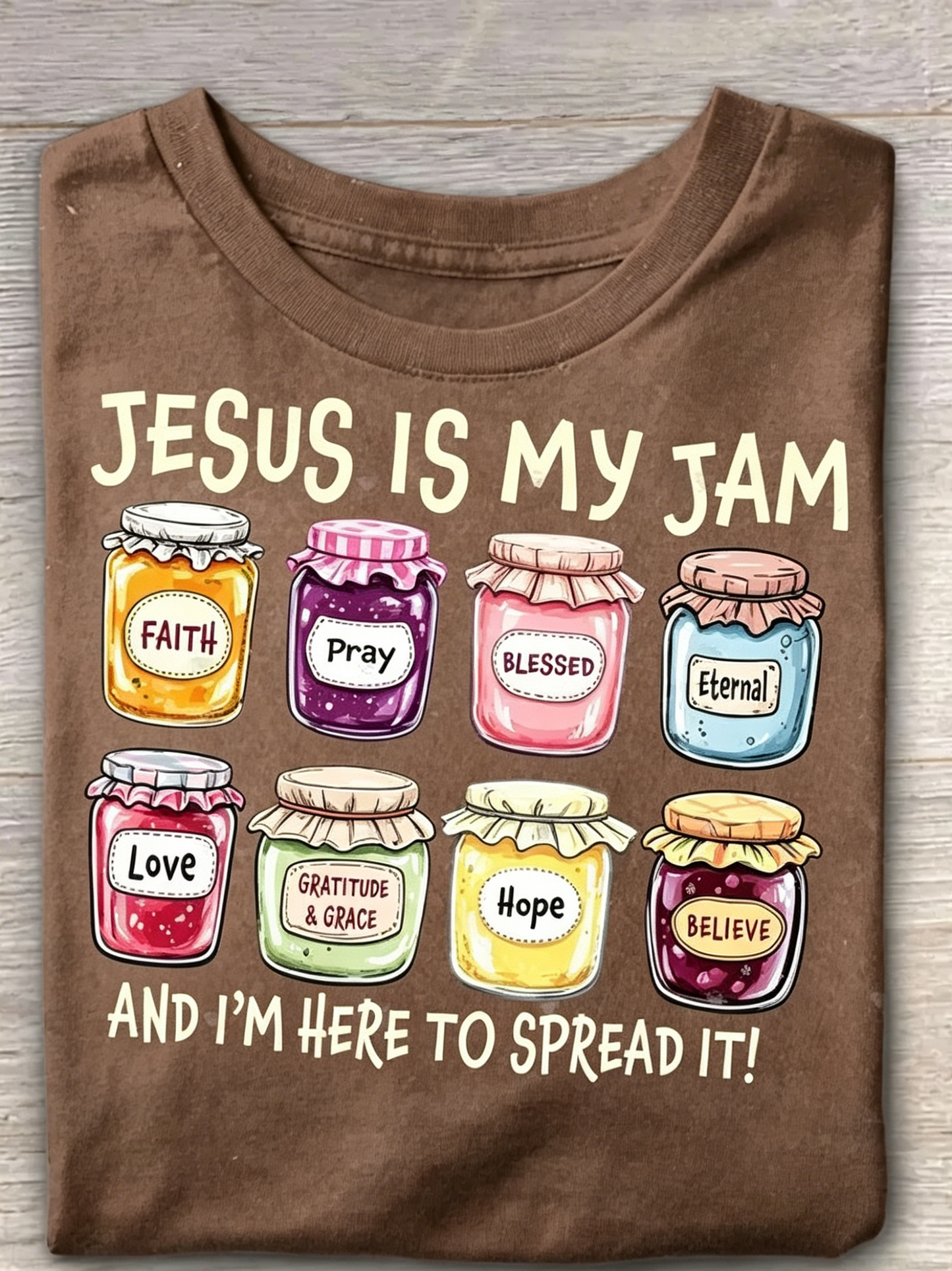 "Jesus Is My Jam" Faith Jelly Jar Graphic T-Shirt