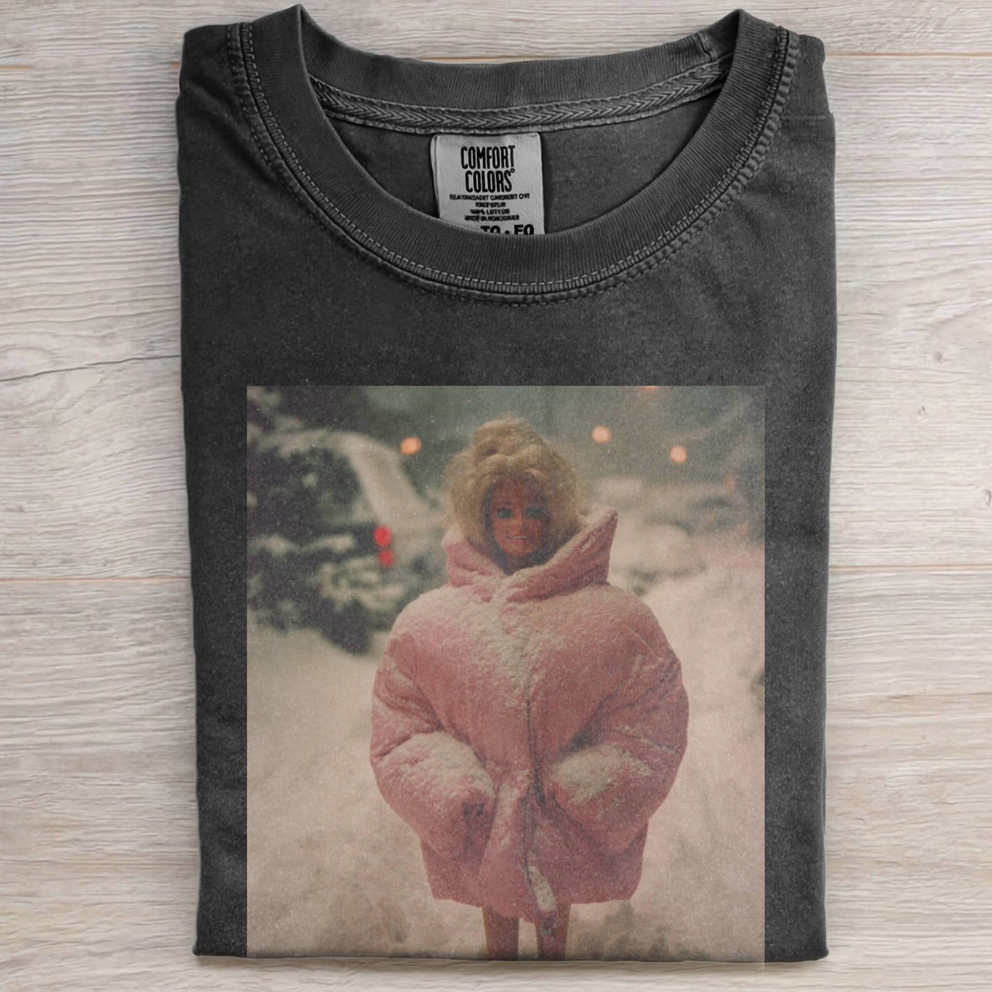 PINK DOWN JACKET BARBIECORE TEE