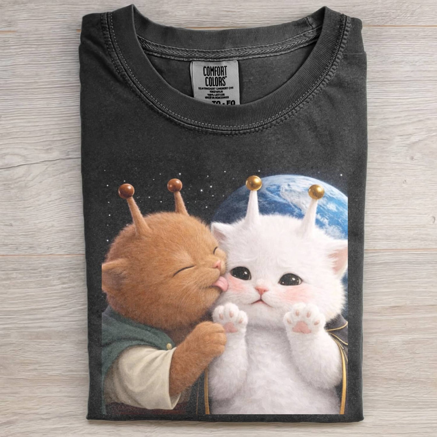 ALIEN CAT FUNNY MEME T-SHIRT