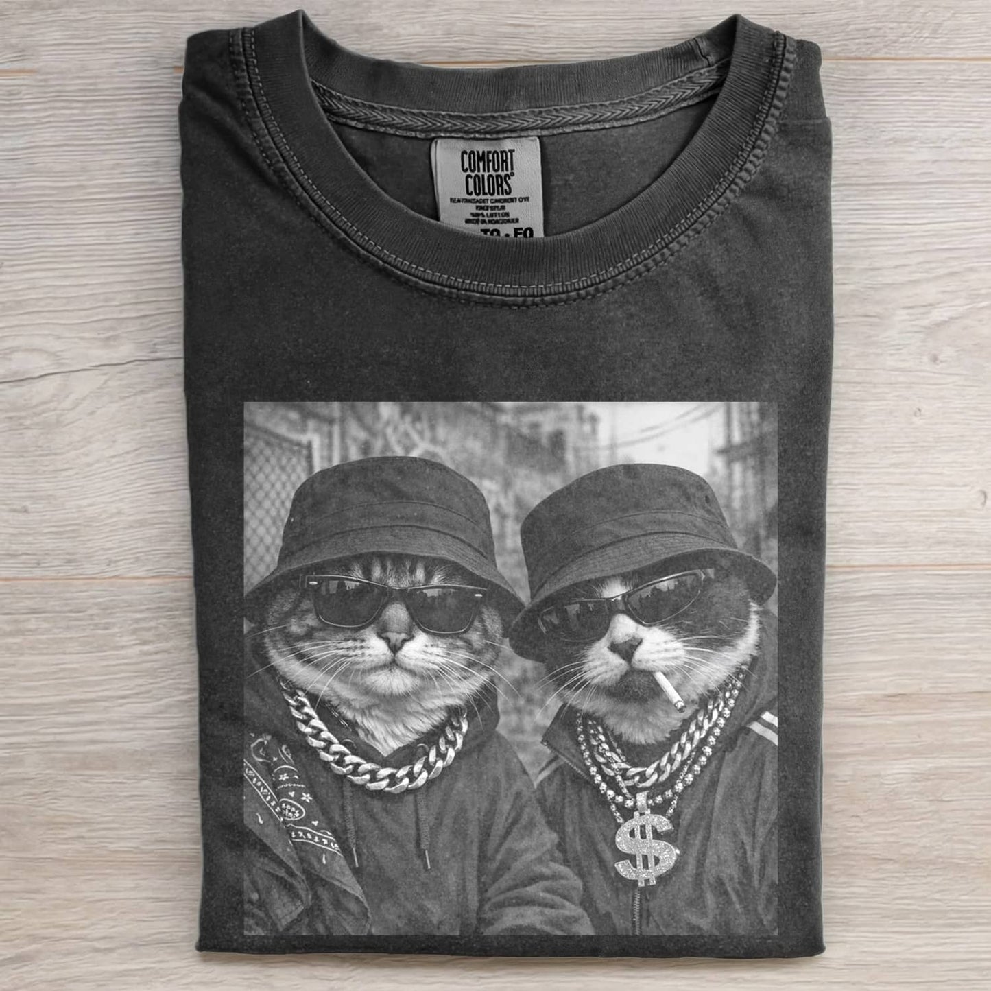 SMOKING CAT FUNNY MEME TEE