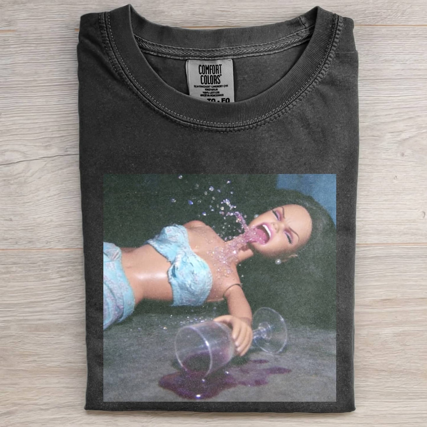 PARTY HANGOVER DOLL GIRL FUNNY MEME TEE