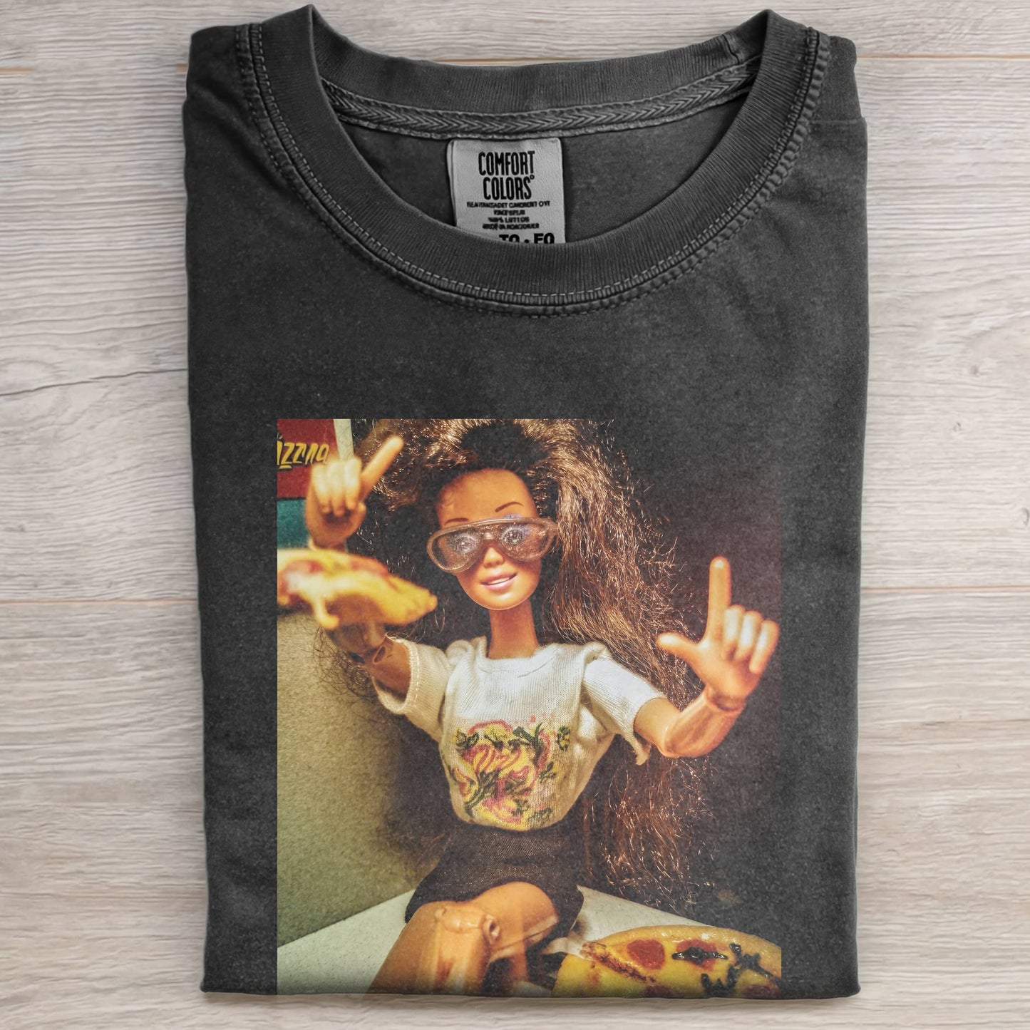 DOLL FACE MEME PIZZA PARTY TEE