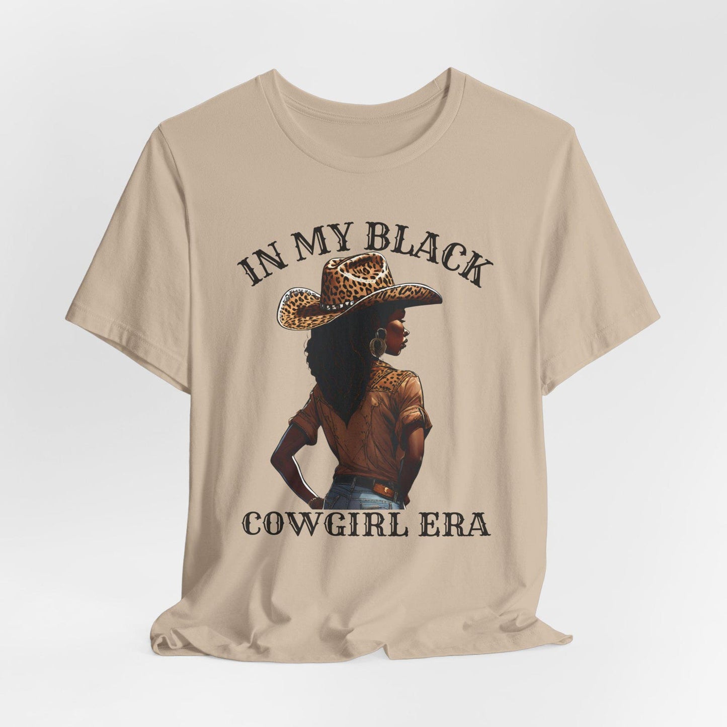 In My Black Cowgirl Era Crew Neck Short Sleeve Cotton T-shirt