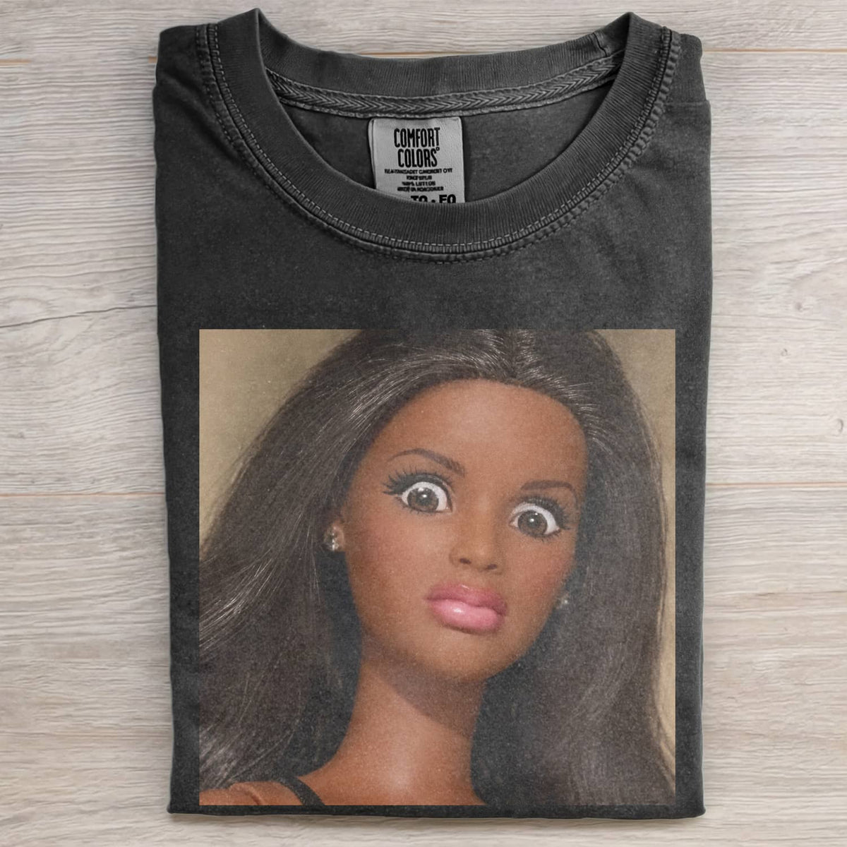 BLACK DOLL GIRL DISGUSTED MEME T-SHIRT