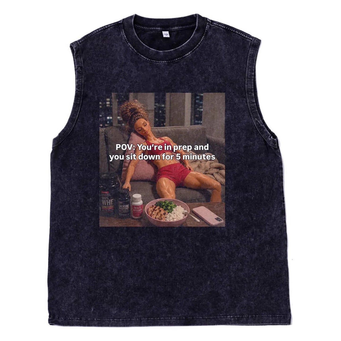 GYM DOLL GIRL FUNNY FACE MEME TEE