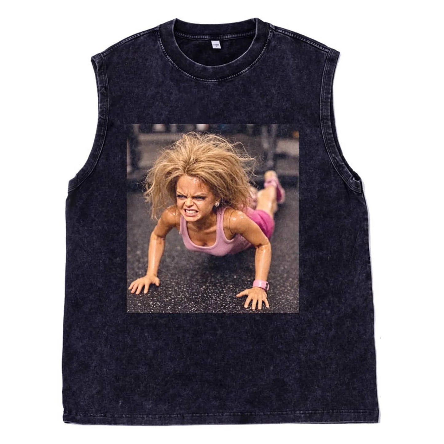 GYM DOLL GIRL FUNNY FACE MEME TEE