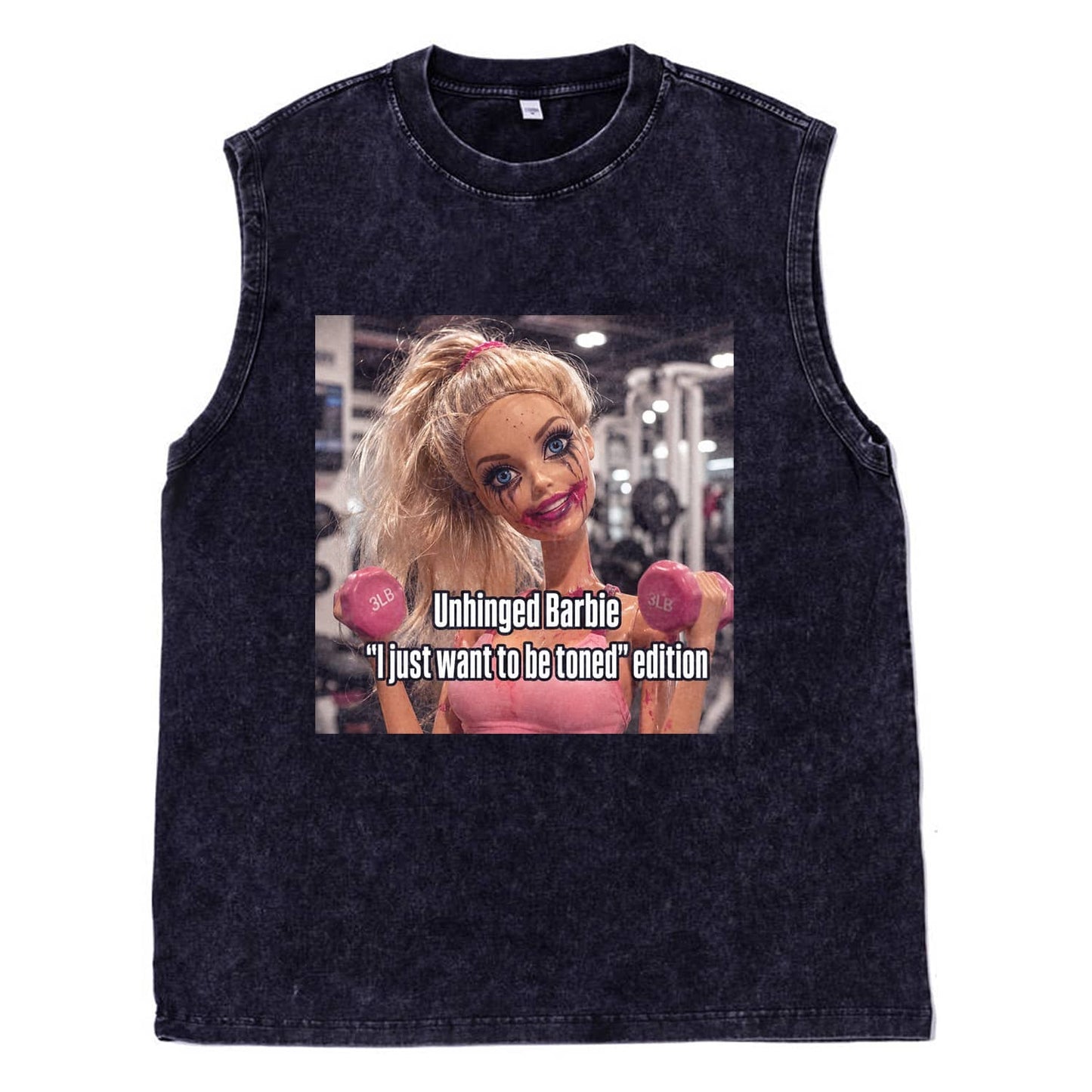GYM DOLL GIRL FUNNY FACE MEME TEE