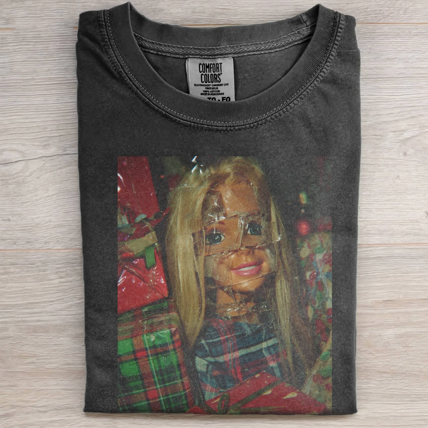 CHRISTMAS GIFT BARBIECORE RIPPED T-SHIRT