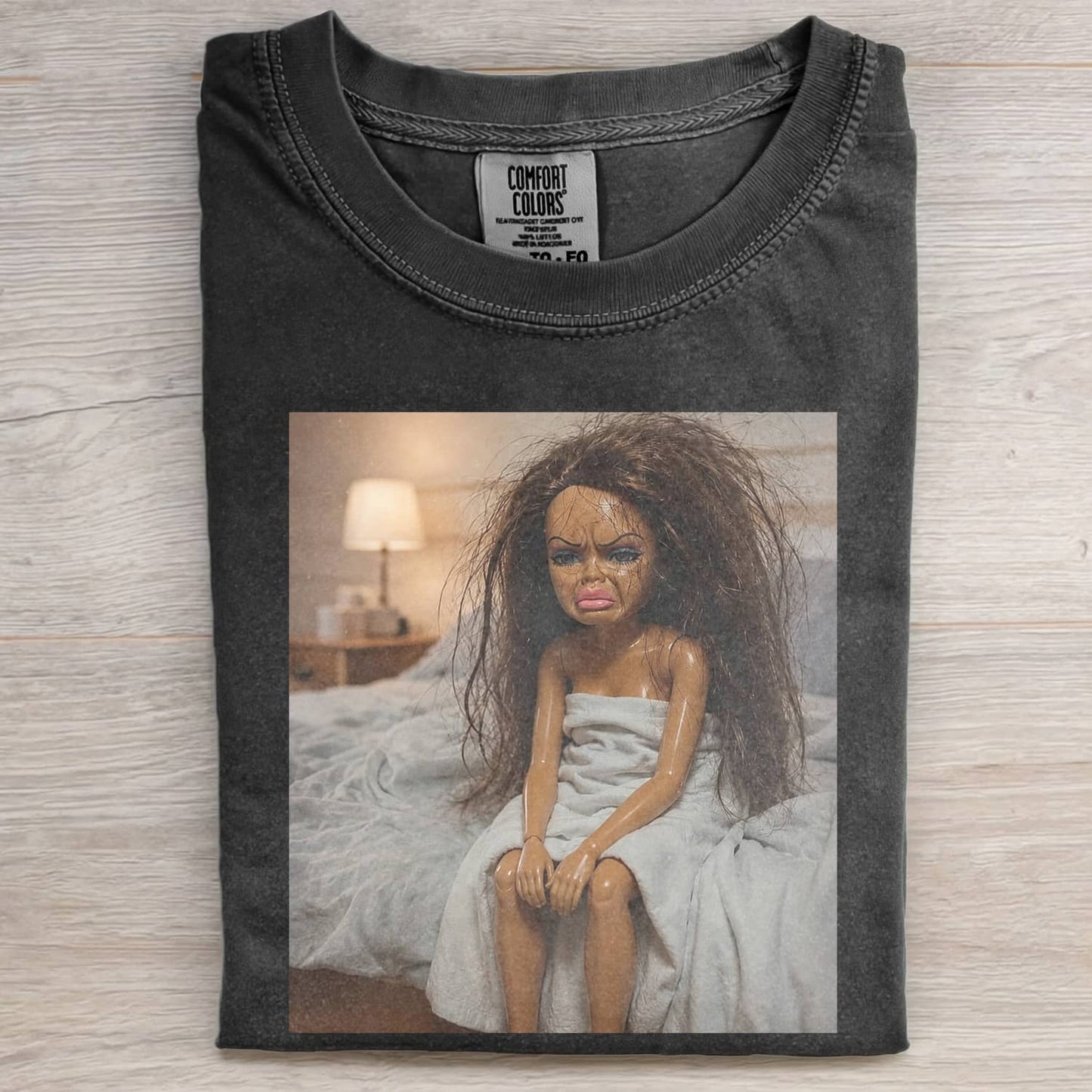 MOOD DOLL GIRL FUNNY FACE MEME TEE