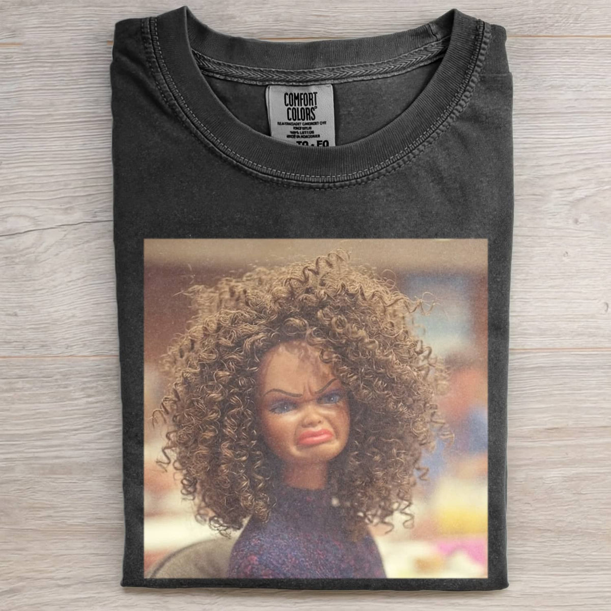 BLACK GIRL DOLL FACE MEME TEE