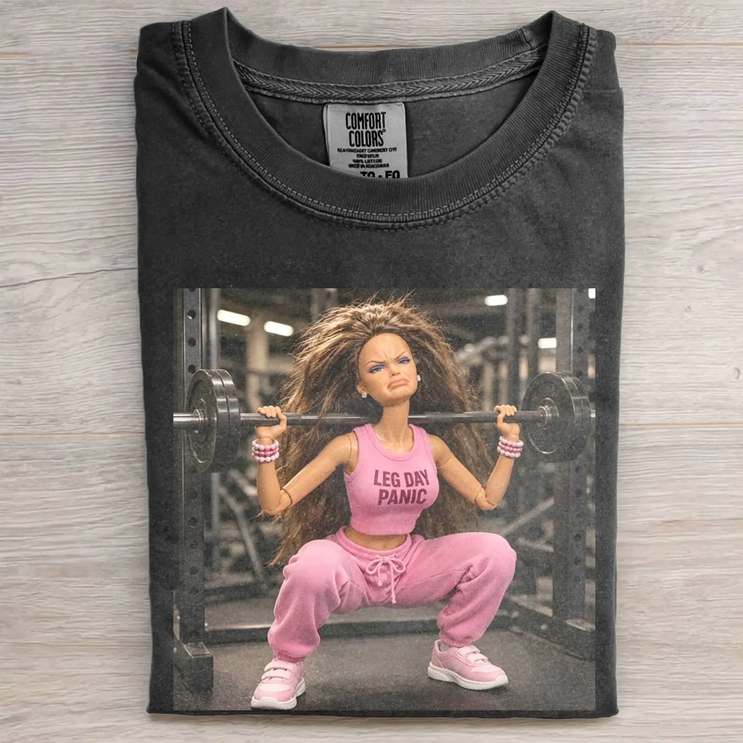 GYM DOLL GIRL FUNNY FACE MEME TEE