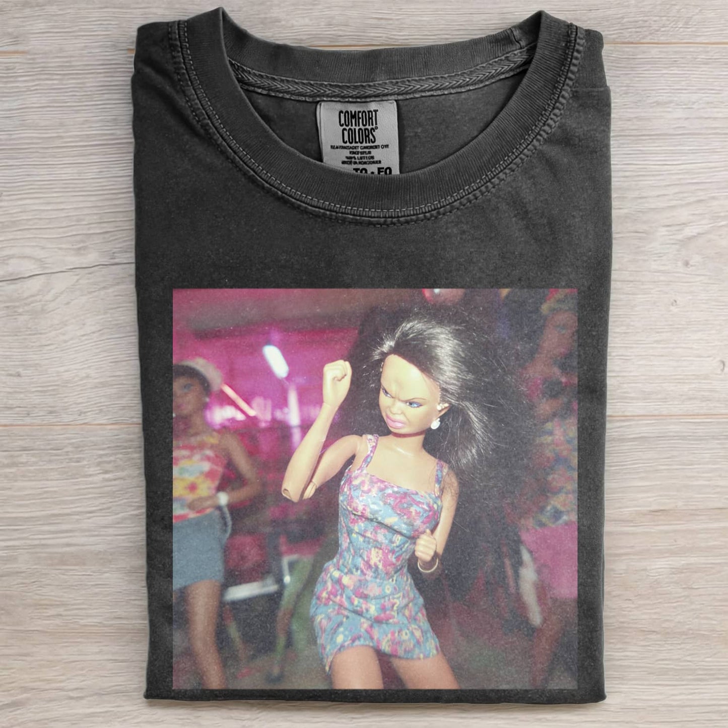 BLACK DOLL FACE DANCE TEE