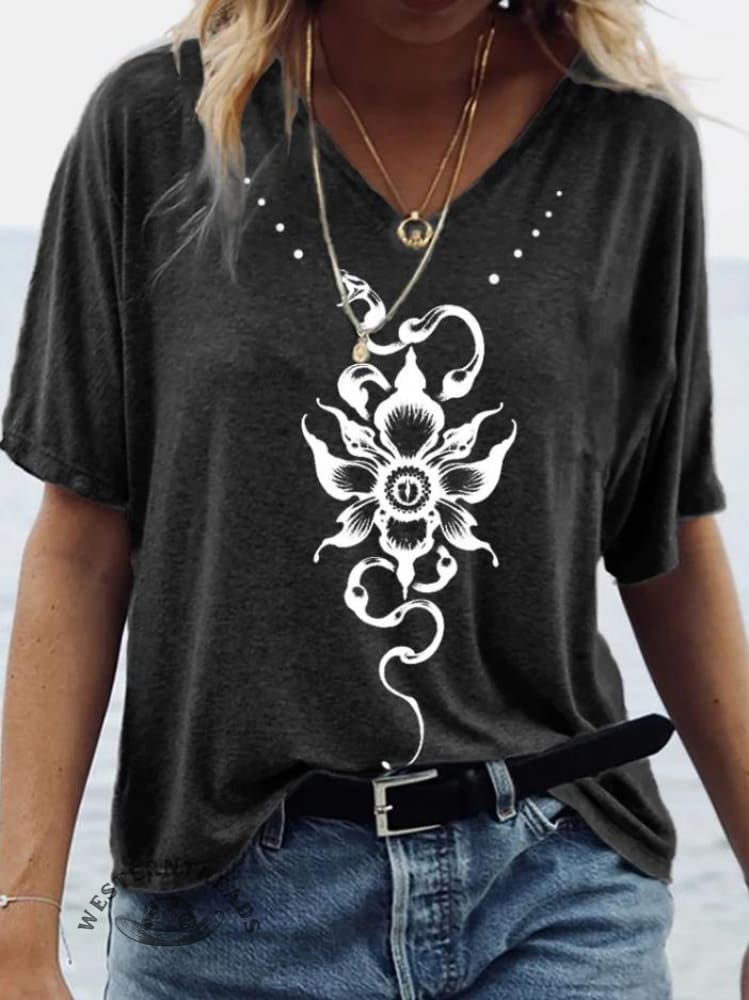 Women's V-neck Casual T-Shirt