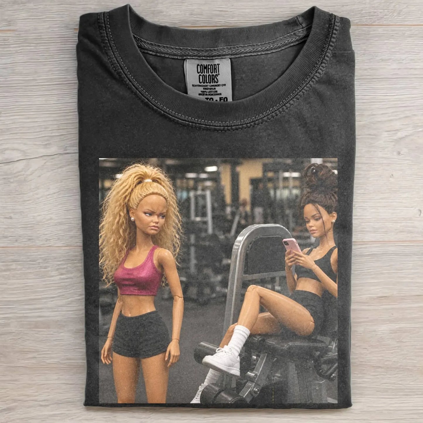 GYM DOLL GIRL FUNNY FACE MEME TEE