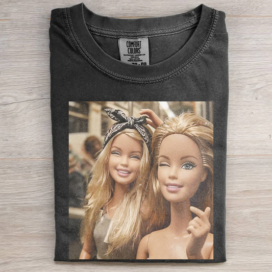 FACE DOLL GIRL FUNNY MEME TEE