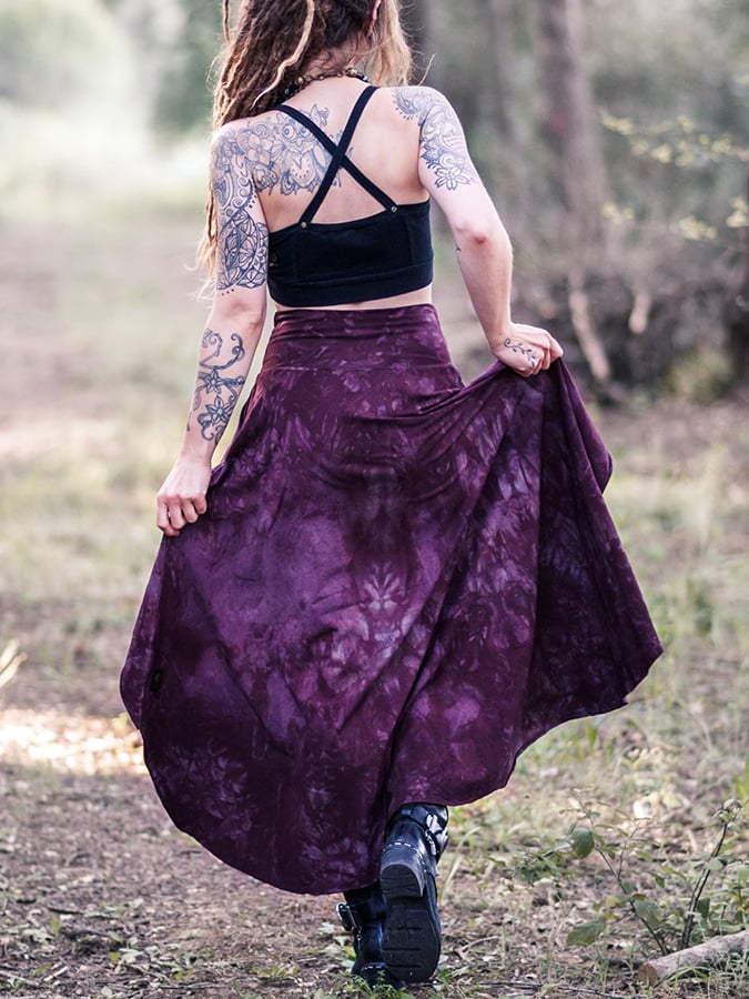 Women's Tie-Dye Vintage Skirt (With Pockets)