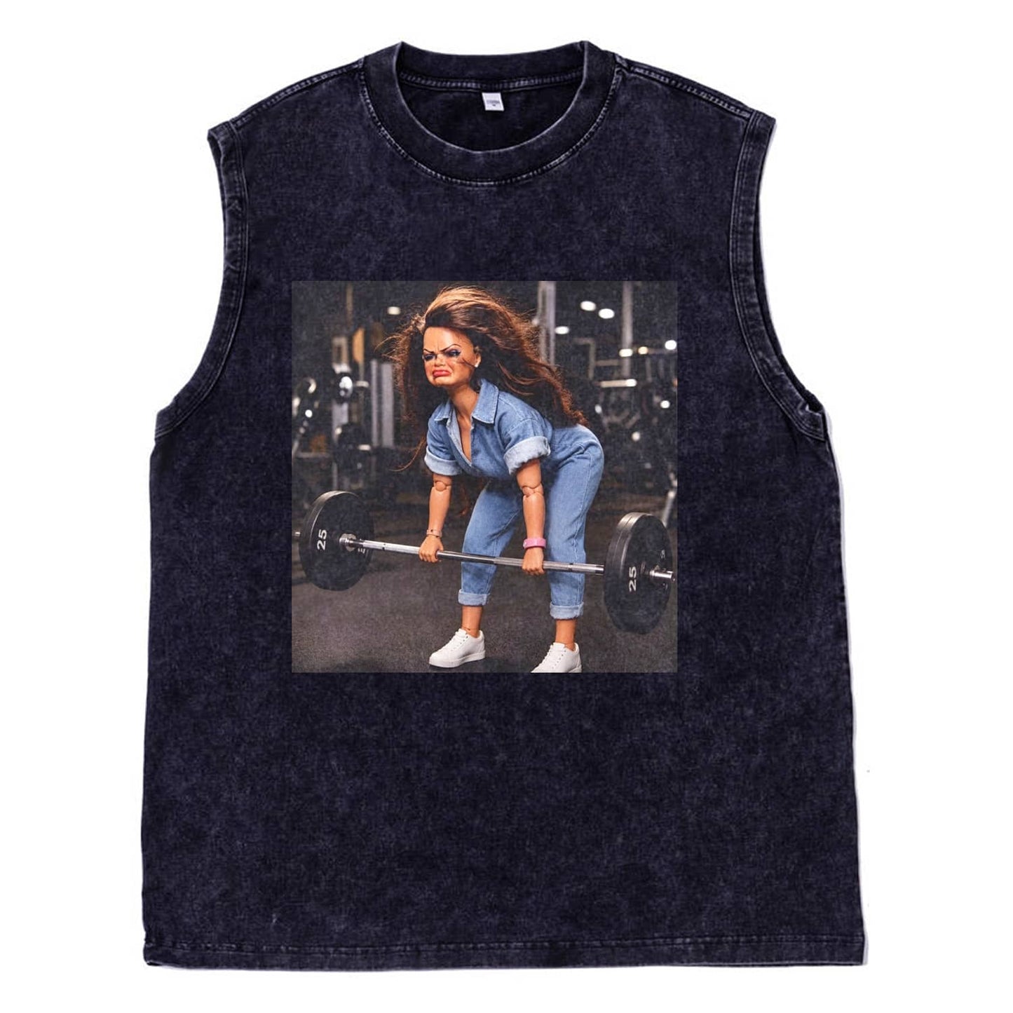 GYM DOLL GIRL FUNNY FACE MEME TEE