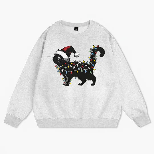 Cute Cat Christmas 100% Cotton Sweatshirt