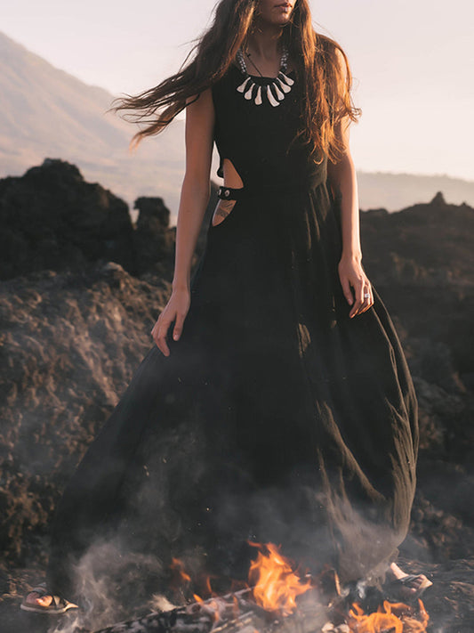 Gypsy Priestess Bohemian Gothic Maxi Dress