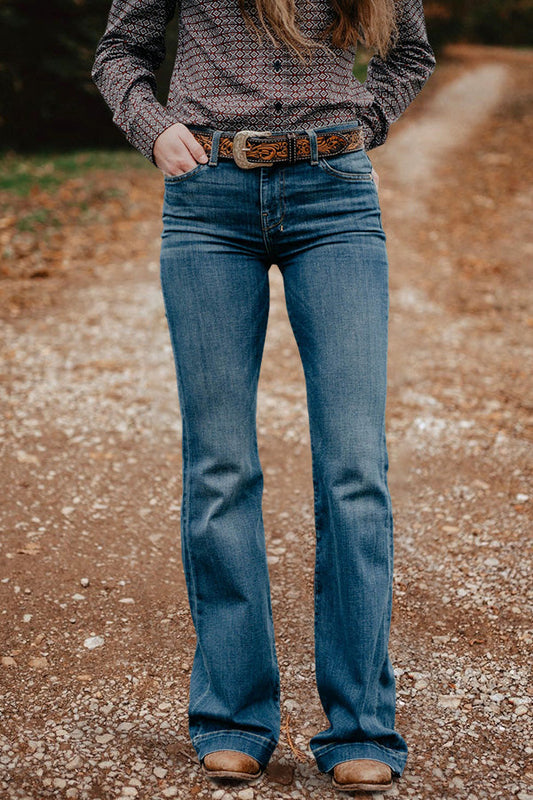 Vintage Washed High Waist Jeans