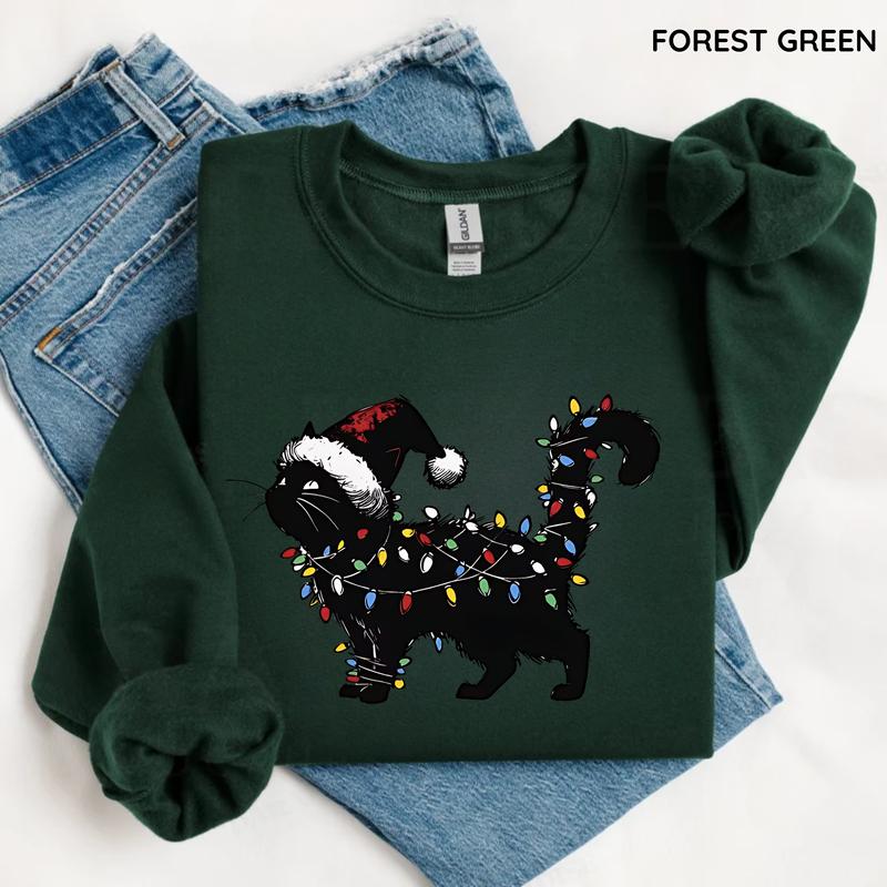 Cute Cat Christmas 100% Cotton Sweatshirt