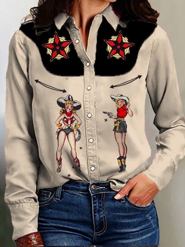 Women's Western Print Shirt