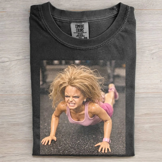 GYM DOLL GIRL FUNNY FACE MEME TEE