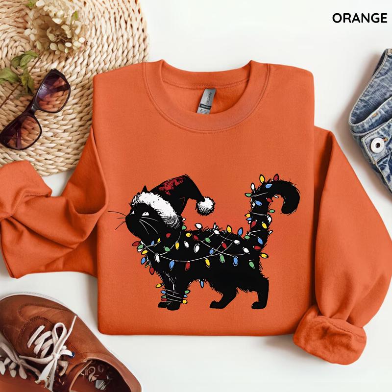 Cute Cat Christmas 100% Cotton Sweatshirt