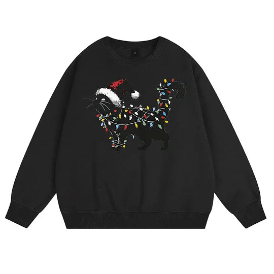 Cute Cat Christmas 100% Cotton Sweatshirt