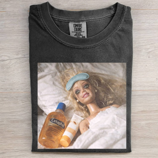 FACE DOLL GIRL FUNNY MEME TEE