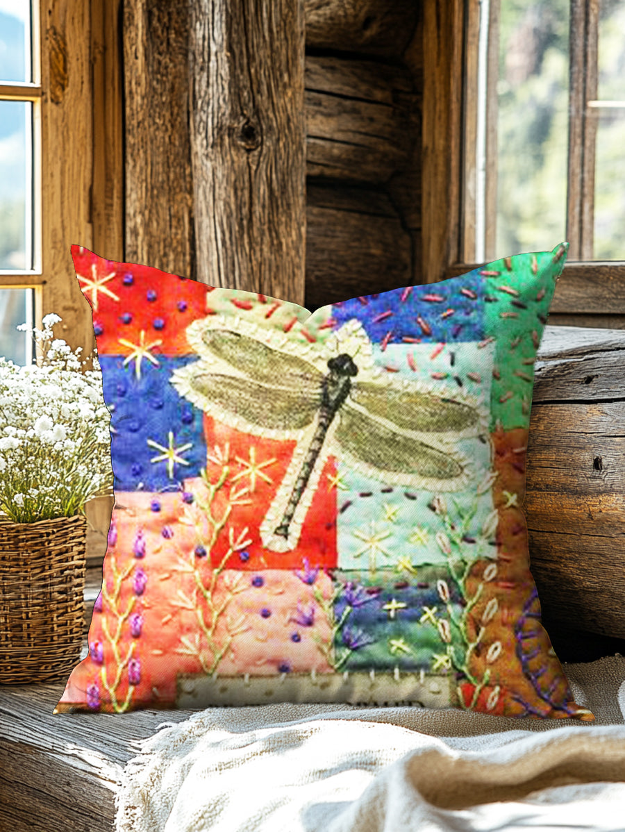 Vintage Floral Patchwork Art Print Casual Pillow