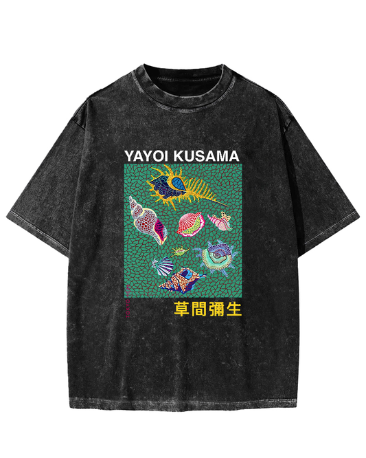 Yayoi Kusama Conch Art Vintage Washed T-shirt