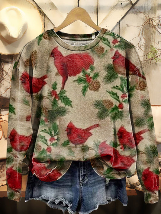 Birds, Animals and Flowers Art Print Casual Sweatshirt