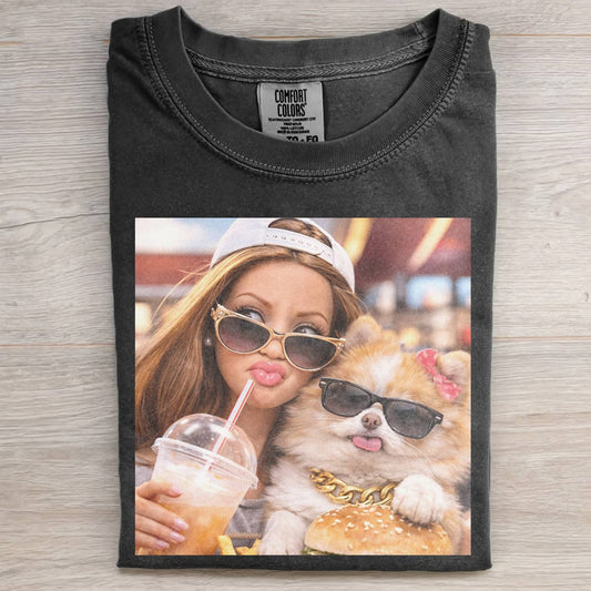 FACE DOLL GIRL FUNNY MEME TEE