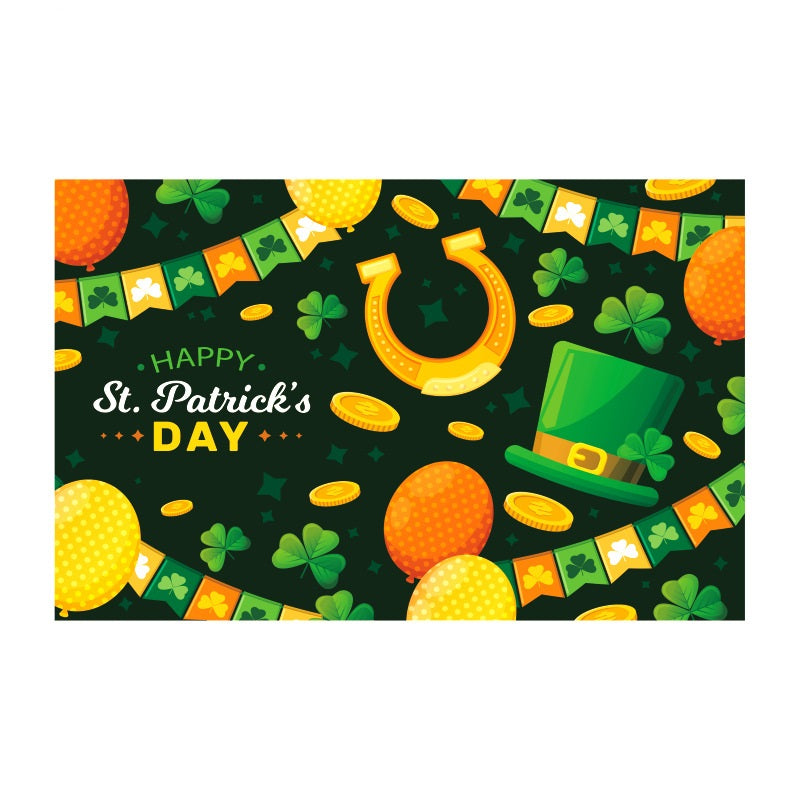 St. Patrick's Day Background Holiday Party Flag