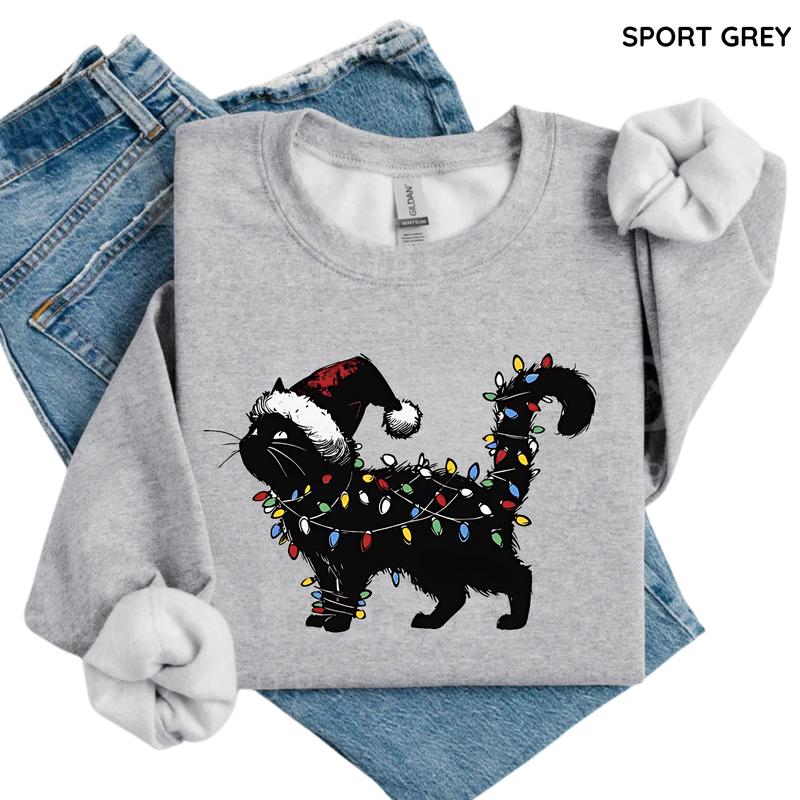 Cute Cat Christmas 100% Cotton Sweatshirt