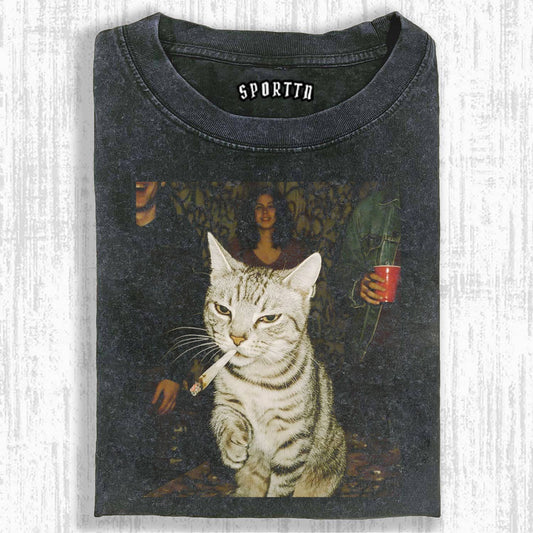 Cool Cat Smoking T-shirt
