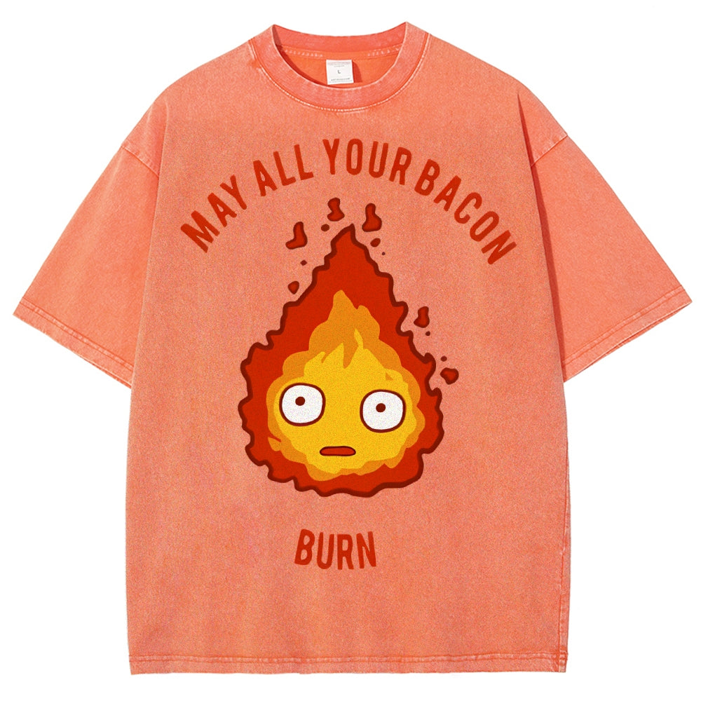 Unisex My All Your Bacon Printed Washed Tee