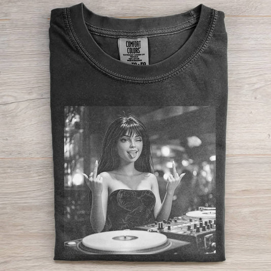 BALCK GIRL DOLL DJ FACE MEME TEE