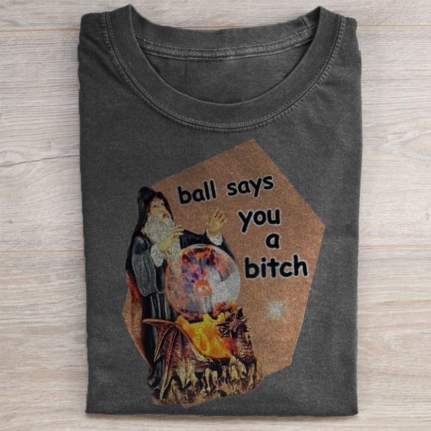 Ball Says You A Bitch Meme T-shirt