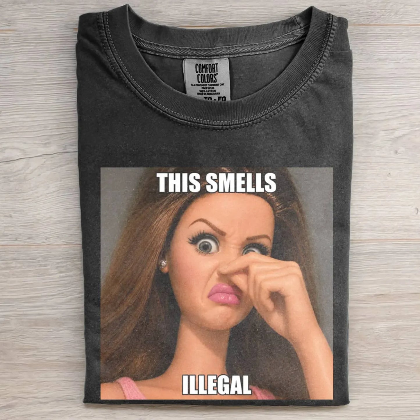 MOOD DOLL GIRL FUNNY FACE MEME TEE