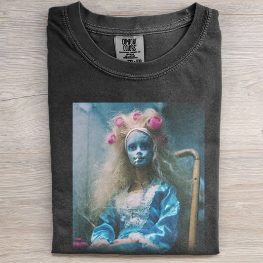 DOLL FACE MEME SATIN SMOKE TEE