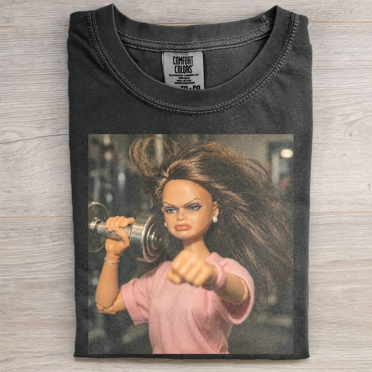 GYM DOLL GIRL FUNNY FACE MEME TEE