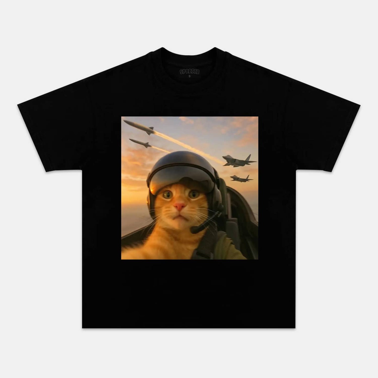 WACKY CAT TEE. 7.3