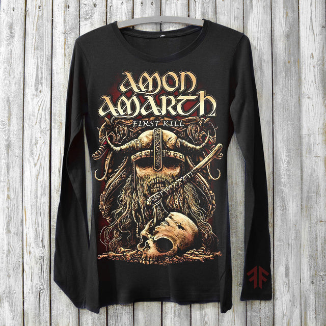 Amon Amarth Viking Warrior Print Unisex Long Sleeve T-Shirt