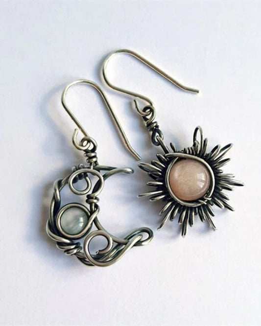 Vintage Sun Moon Earrings