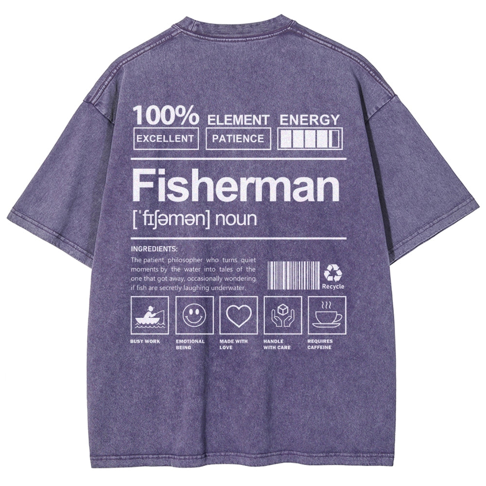 Fisherman Unisex Fit Washed T-Shirt