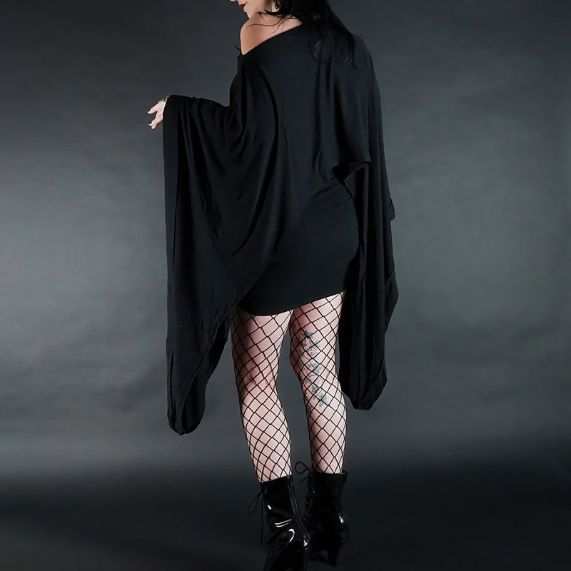 Extra Long Kimono Sleeve Moon Phase Top