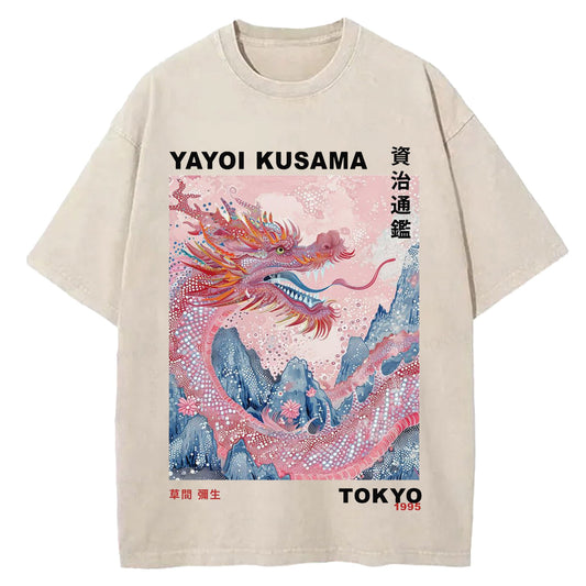 Yayoi Kusama Vintage Washed Crew Neck T-Shirt
